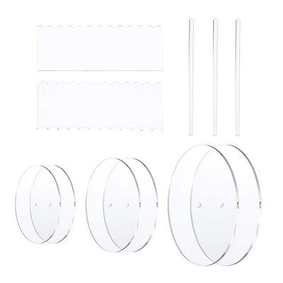 Cabilock 1set Round Cake Disc Cake Scrapers and Decorating Tools for Baking Making and Scraping