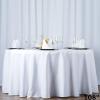 108" Inch Round Tablecloth Polyester Circular Wrinkle Free Table Cloth Solid Soft Dinner Table Cover for Buffet Table, Wedding, Parties and Dinner - White view 2
