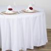 108" Inch Round Tablecloth Polyester Circular Wrinkle Free Table Cloth Solid Soft Dinner Table Cover for Buffet Table, Wedding, Parties and Dinner - White view 3