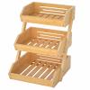 G.a HOMEFAVOR Bamboo Fruit Basket, Fruit Organizer for Kitchen Counter, Vegetable Storage Stand, 15 mm Thickness (Self-assembly) view 1