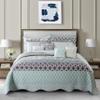 BYTIDE Bedspread Coverlet Oversized King 122" x 106" Floral Printed 9 Piece Quilt Set, Soft Lightweight Prewashed Bedding Set Bed Cover for All Season, Royal Scroll view 1
