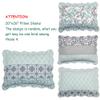 BYTIDE Bedspread Coverlet Oversized King 122" x 106" Floral Printed 9 Piece Quilt Set, Soft Lightweight Prewashed Bedding Set Bed Cover for All Season, Royal Scroll view 4