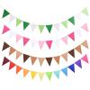 24 Flags Colorful Felt Banner Garlands Birthday Bunting Pennant Baby Shower Wedding Garland Flags Party Decoration Supplies(Set4) view 2