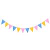 24 Flags Colorful Felt Banner Garlands Birthday Bunting Pennant Baby Shower Wedding Garland Flags Party Decoration Supplies(Set3) view 1