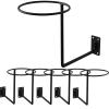 6 Packs Helmet and Hat Wall Mount Holder - Motorcycle Helmet Stand, Black Hangers for Caps, Ball Holder, Wig Display view 1