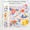 3 Ring Recipe Binder 8.5" x 11" Recipe Book Recipe Binder Kit with 60 Printed Recipe Cards 4'' x 6'', 8 Category Dividers to Write in Your Recipes, Unique Gifts for Women (White) view 2