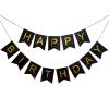 13pcs/set Happy Birthday Flags Party Decoration Gold Letters Hanging Banner Garland Baby Shower Photo Props Bunting(F02) view 1