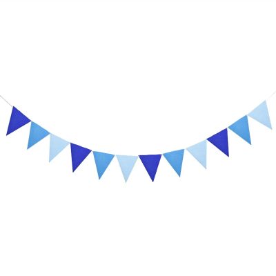 24 Flags Colorful Felt Banner Garlands Birthday Bunting Pennant Baby Shower Wedding Garland Flags Party Decoration Supplies(Set12)