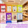 100 PCS Resealable Mylar Bags with Zip and Frosted Clear Window Smell Proof Packaging Bags Foil Pouch Zipper Bag for Food Self Sealing Storage Supplies (Purple, 6.29x9.44) view 3