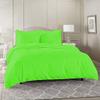 AMAY New Luxury Collection 500tc 3Pcs Duvet Cover Set with Zipper 100% Egyptian Cotton - California Queen Parrot Green Solid view 1
