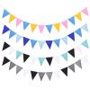 24 Flags Colorful Felt Banner Garlands Birthday Bunting Pennant Baby Shower Wedding Garland Flags Party Decoration Supplies(Set2) view 3