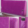 Bed Headboard Cover Protector Thicken Elastic 360 All-Inclusive with Stretch Side and Pocket Dustproof Cotton Cover Bed Head Back Protection Dust-Proof (Color : Purple, Size : 2.2m) view 2