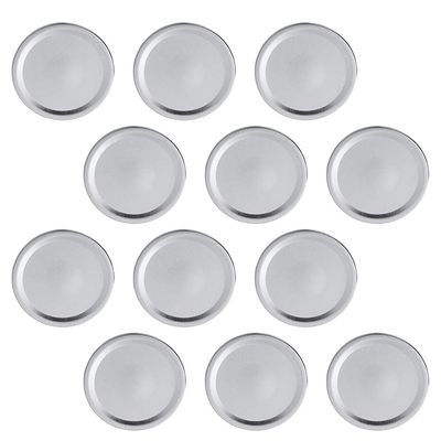54pcs Multipurpose Sealing Caps for Canning Jars Leak Lids Discs Silver for Term Food Storage and Preservation for Wide Mouth Jars