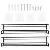 Hemoton Wall Mounted Kitchen Spice Rack Organizer 11.41 Inch Storage Racks for Seasoning Bottles Space Saving Pantry and Cabinet Storage Holder view 1