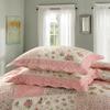 ABREEZE Cotton Quilt Shabby Rose Floral Quilt Set Bedspread Pink Rose Coverlet Victorian Bedding Set Floral Comforter Sets,Full/Queen view 3