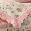 ABREEZE Cotton Quilt Shabby Rose Floral Quilt Set Bedspread Pink Rose Coverlet Victorian Bedding Set Floral Comforter Sets,Full/Queen view 4