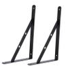 DOITOOL Metal Stand 2pcs Heavy Duty Shelf Bracket Triangular Wall Mounted Metal Shelf Support Bracket Black Angle for Floating Shelf s Shelf view 1
