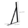 DOITOOL Metal Stand 2pcs Heavy Duty Shelf Bracket Triangular Wall Mounted Metal Shelf Support Bracket Black Angle for Floating Shelf s Shelf view 2