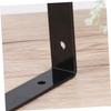 DOITOOL Metal Stand 2pcs Heavy Duty Shelf Bracket Triangular Wall Mounted Metal Shelf Support Bracket Black Angle for Floating Shelf s Shelf view 4