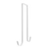 INCREWAY Wreath Hanger, 1 Pcs Metal Double-Sided Wreath Hanger Over Door Double Hooks Punch-Free Christmas Decoration Hanger for Front Door, Living Room, Kitchen (White) view 1