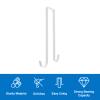 INCREWAY Wreath Hanger, 1 Pcs Metal Double-Sided Wreath Hanger Over Door Double Hooks Punch-Free Christmas Decoration Hanger for Front Door, Living Room, Kitchen (White) view 3