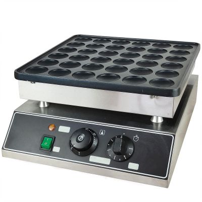 Electric Ice Cream Cone Waffle Maker Machine 1200W Stainless Steel Nonstick Surface for Commercial Home Use (36-Holes Muffin Machine)