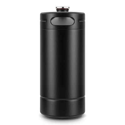 128OZ Mini Keg Growler, Stainless Steel Home Keg with No Scratch Matte Black Powder Coated to Keeping Fresh for Homebrew, Craft and Draft Beer