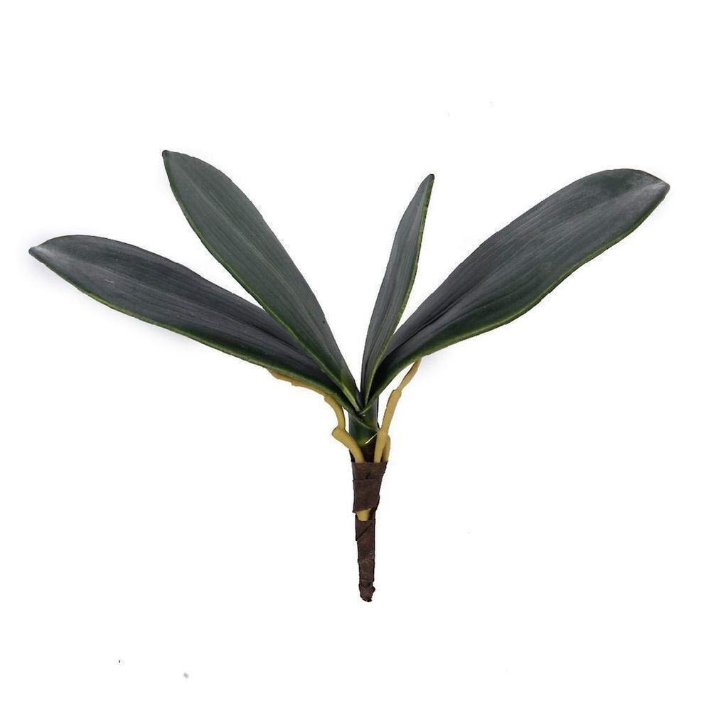 DUO ER 1 Branch Artificial Butterfly Orchid Leaf Bush Simulation Grass Home Decoration Green