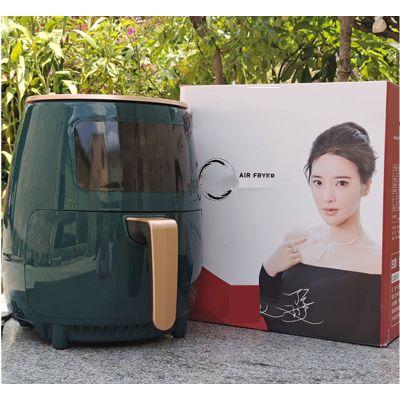 Air Fryer 1400W-Healthy Cooking Baking Grilling-Rapid Air Circulation-Digital Display Timer Adjustable Temperature Control,4.5 liters emerald green