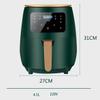 Air Fryer 1400W-Healthy Cooking Baking Grilling-Rapid Air Circulation-Digital Display Timer Adjustable Temperature Control,4.5 liters emerald green view 2