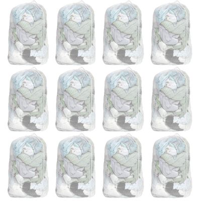 12X Drawstring Mesh Laundry Bag Storage Wash Clothes Hamper Heavy Duty 12" X 14"