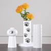 Statue Sculpture Ornaments Sculpture Ornamentenordic Creative Figures Flower Organ Ceramic Human Face Flower Pot Home Living Room Human Eyes Ceramic White Goods Vase-D view 2