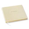 Gallery Leather Personalized Guest Book for Wedding Reception - Custom Guest Signing Book with Bookmark, add Polaroid Photos, Hardcover - Freeport Ivory view 1