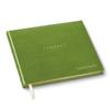 Gallery Leather Personalized Guest Book for Wedding Reception - Custom Guest Signing Book with Bookmark, add Polaroid Photos, Hardcover - Acadia Lime view 1