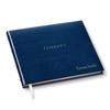 Gallery Leather Personalized Guest Book for Wedding Reception - Custom Guest Signing Book with Bookmark, add Polaroid Photos, Hardcover - Acadia Navy view 1