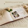 Gallery Leather Personalized Guest Book for Wedding Reception - Custom Guest Signing Book with Bookmark, add Polaroid Photos, Hardcover - Acadia Navy view 2