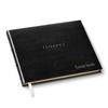 Gallery Leather Personalized Guest Book for Wedding Reception - Custom Guest Signing Book with Bookmark, add Polaroid Photos, Hardcover - Acadia Black view 1