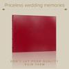 Gallery Leather Personalized Guest Book for Wedding Reception - Custom Guest Signing Book with Bookmark, add Polaroid Photos, Hardcover - Acadia Burgundy view 4