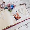 Gallery Leather Personalized Guest Book for Wedding Reception - Custom Guest Signing Book with Bookmark, add Polaroid Photos, Hardcover - Acadia Hope view 4