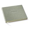 Gallery Leather Personalized Guest Book for Wedding Reception - Custom Guest Signing Book with Bookmark, add Polaroid Photos, Hardcover - Freeport Metallic Silver view 1