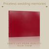 Gallery Leather Personalized Guest Book for Wedding Reception - Custom Guest Signing Book with Bookmark, add Polaroid Photos, Hardcover - Freeport Metallic Silver view 4