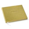 Gallery Leather Personalized Guest Book for Wedding Reception - Custom Guest Signing Book with Bookmark, add Polaroid Photos, Hardcover - Freeport Metallic Gold view 1