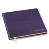 Gallery Leather Personalized Guest Book for Wedding Reception - Custom Guest Signing Book with Bookmark, add Polaroid Photos, Hardcover - Camden Violet view 1