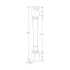 OUTWATER 35-1/4 in. High x 3-3/4 in. Wide x 3-3/4 in. Depth Unfinished Solid Hardwood Traditional Full Round Kitchen Island Leg view 2