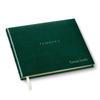Gallery Leather Personalized Guest Book for Wedding Reception - Custom Guest Signing Book with Bookmark, add Polaroid Photos, Hardcover - Acadia Green view 1