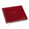 Gallery Leather Personalized Guest Book for Wedding Reception - Custom Guest Signing Book with Bookmark, add Polaroid Photos, Hardcover - Acadia Deep Red view 1