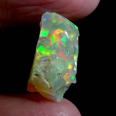 Dazzlegems 7.10 Cts AAA 100% Natural Rainbow Welo Fire Ethiopian Opal Rough Loose Gemstones-108
