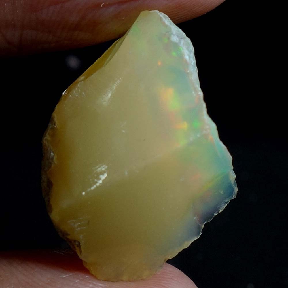 Dazzlegems 15.20 Cts AAA 100% Natural Rainbow Welo Fire Ethiopian Opal Rough Loose Gemstones-123