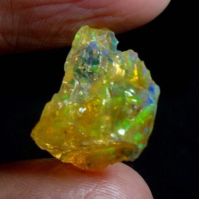 Dazzlegems 8.90 Cts AAA 100% Natural Rainbow Welo Fire Ethiopian Opal Rough Loose Gemstones-119