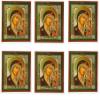 Needzo Virgin Mary Prayer Cards Russian Icon Virgin of Kazan 3 1/4 inch, Pack of 6, Laminated view 1